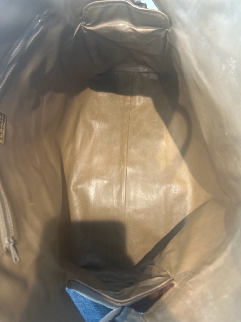 Nina Ricci Beige Canvas Coated Vintage Satchel with Brown Leather Trim/Gold - Picture 10 of 12